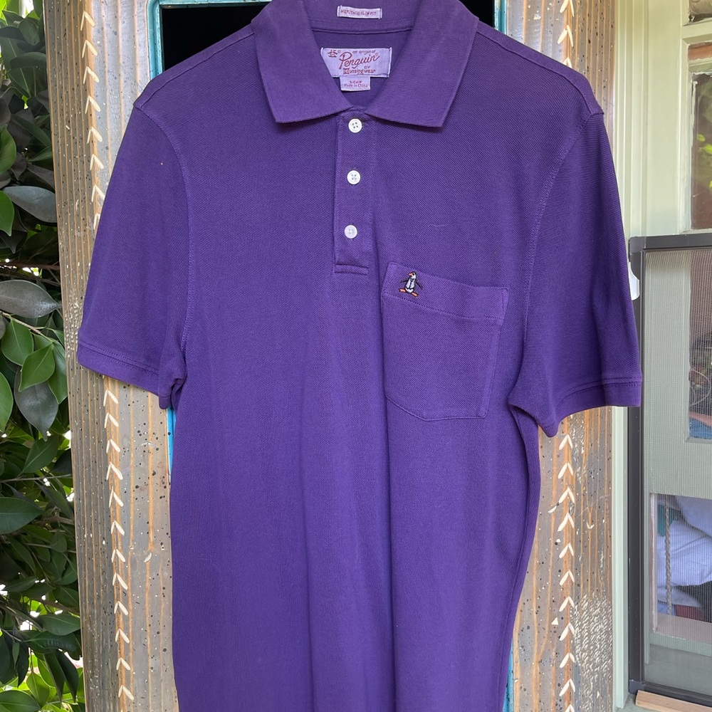 Vintage Penguin By Munsingwear Mens Small Polo Purple Small